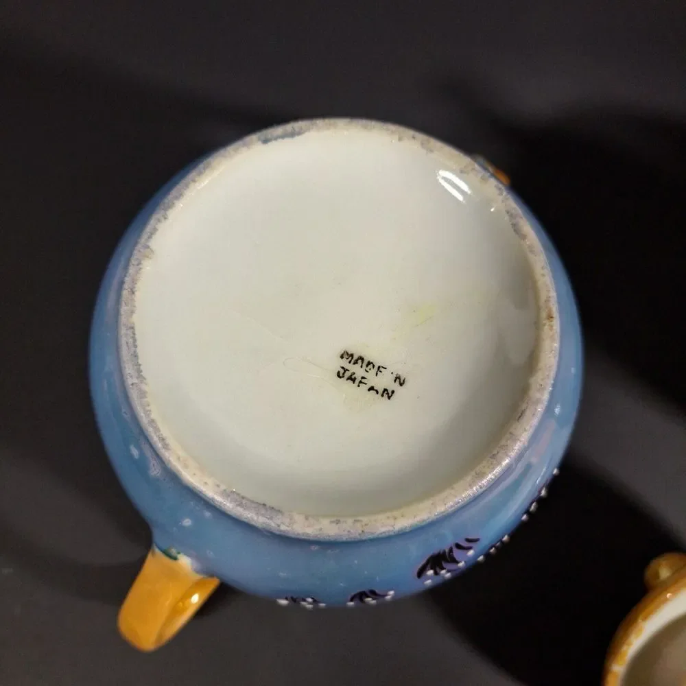 Noritake Lusterware Pagoda Porcelain Cream &‎ Sugar Japan